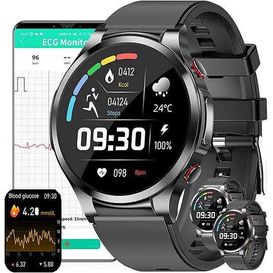 Ultimate Health Guardian: ECG Smart Watch with Blood Sugar Monitoring, PPG Fitness Tracker, and Multi-Sport Modes Ultimate Health Guardian: ECG Smart Watch with Blood Sugar Monitoring, PPG Fitness Tracker, and Multi-Sport Modes